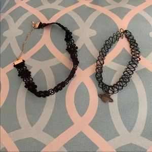 2 choker necklaces